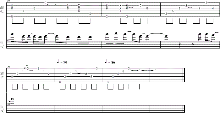 谎言吉他谱-3