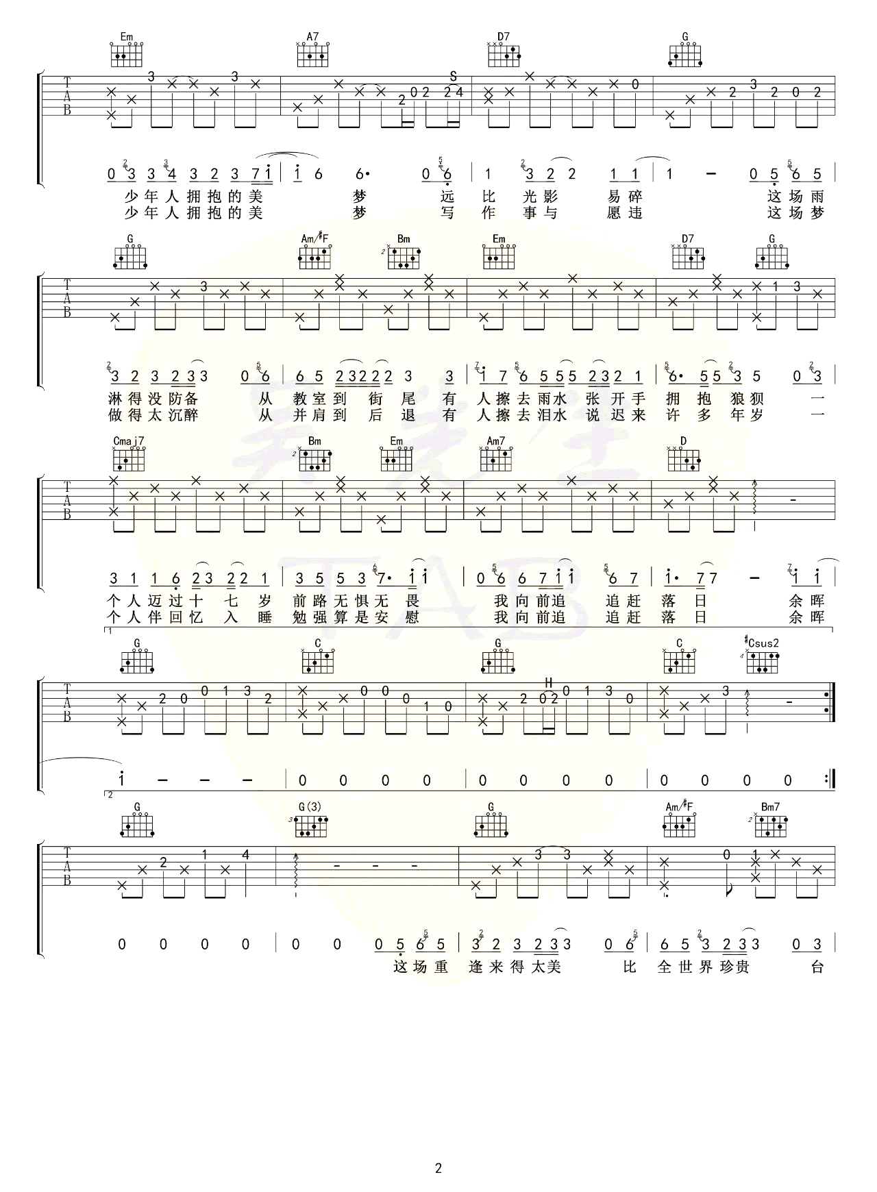 鼎沸吉他谱-2