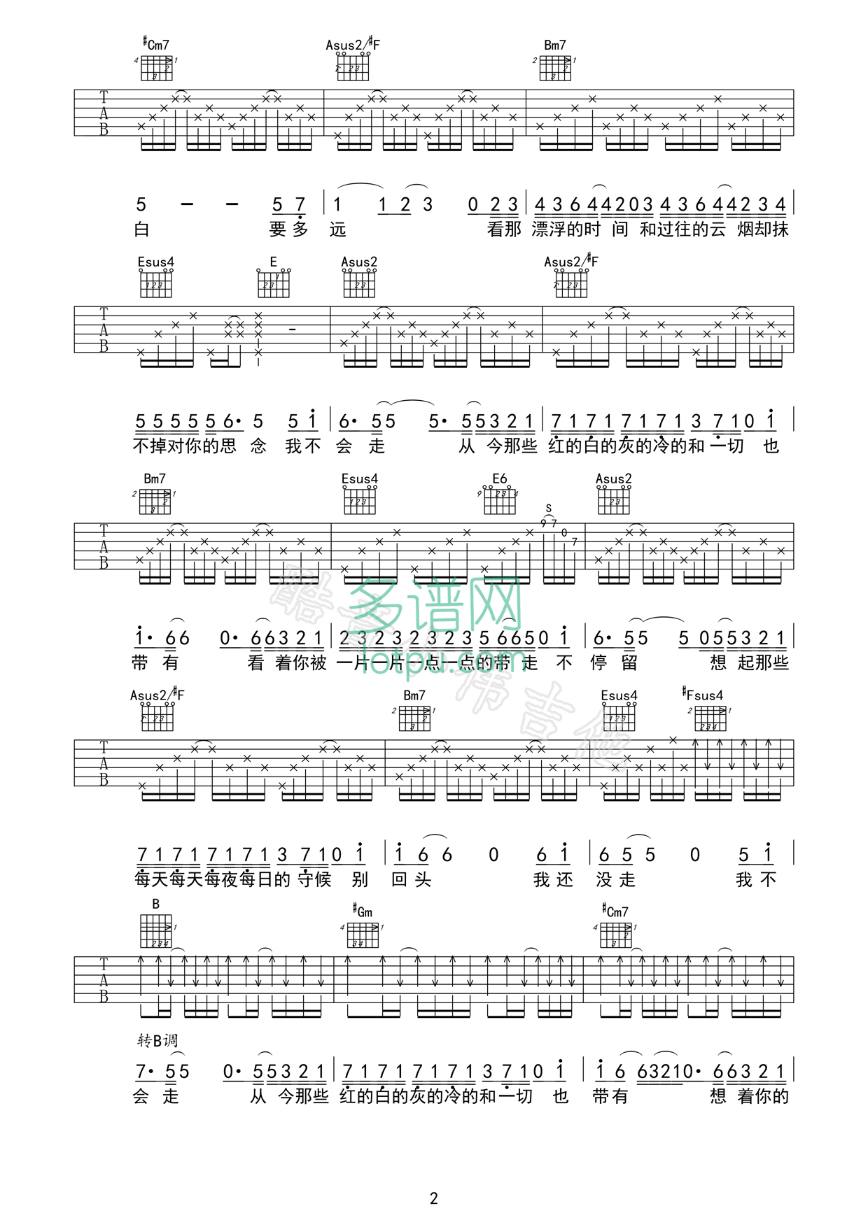 夏洛特烦恼吉他谱-2