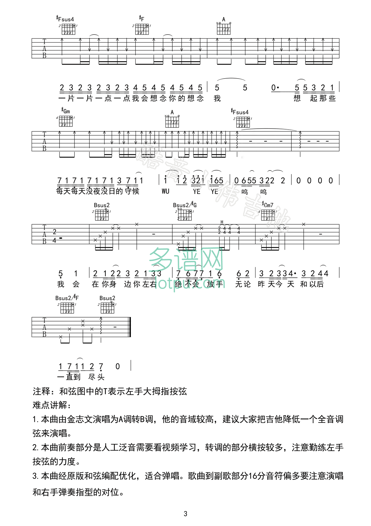 夏洛特烦恼吉他谱-3