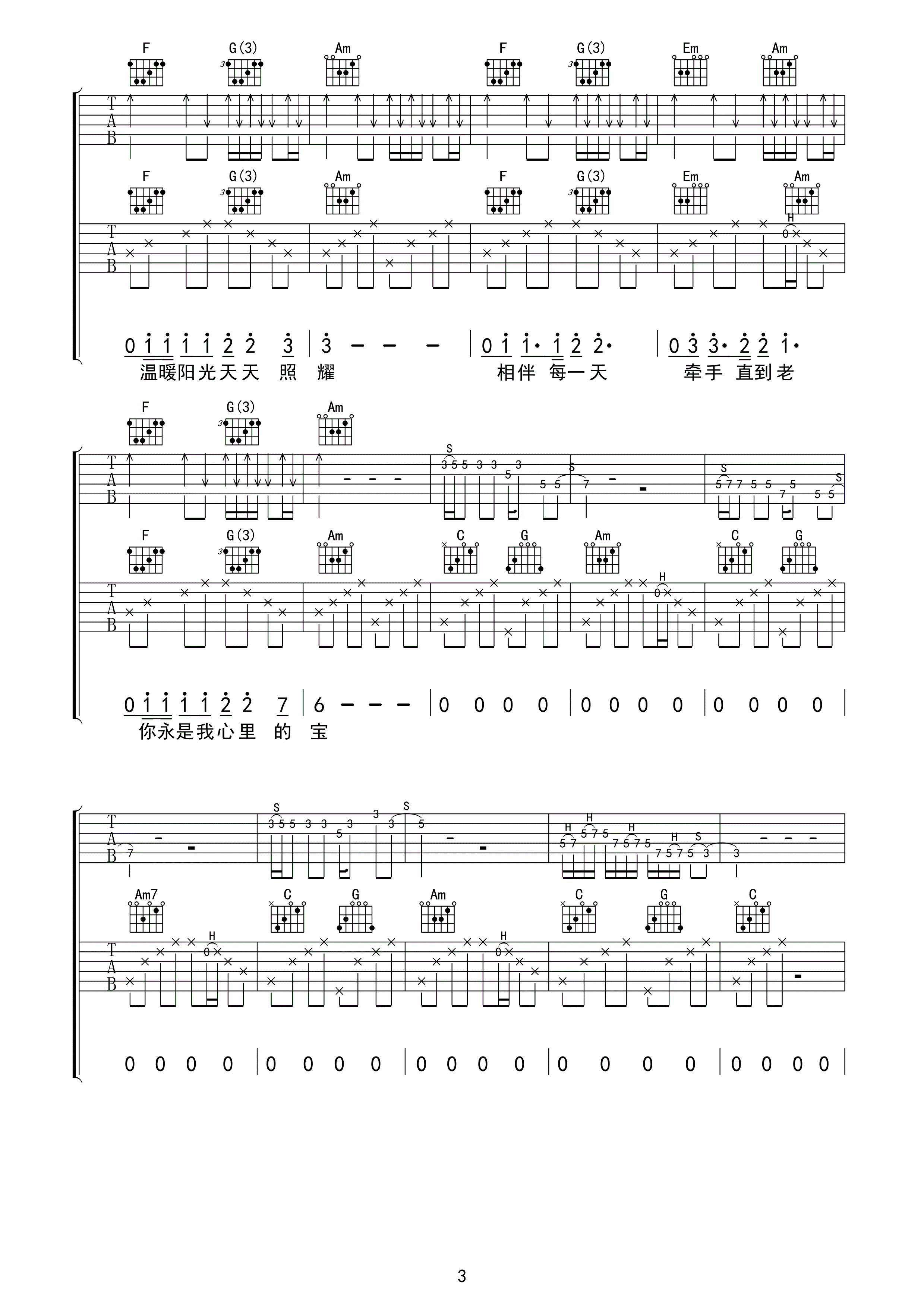 燃烧吉他谱-3