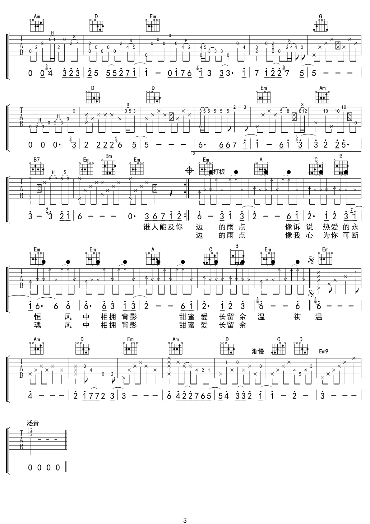 你是我心上人吉他谱-3