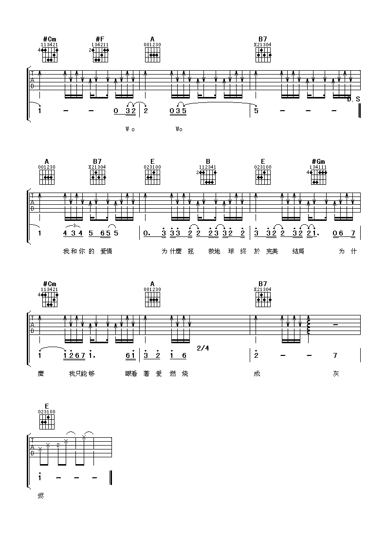 超人吉他谱-4