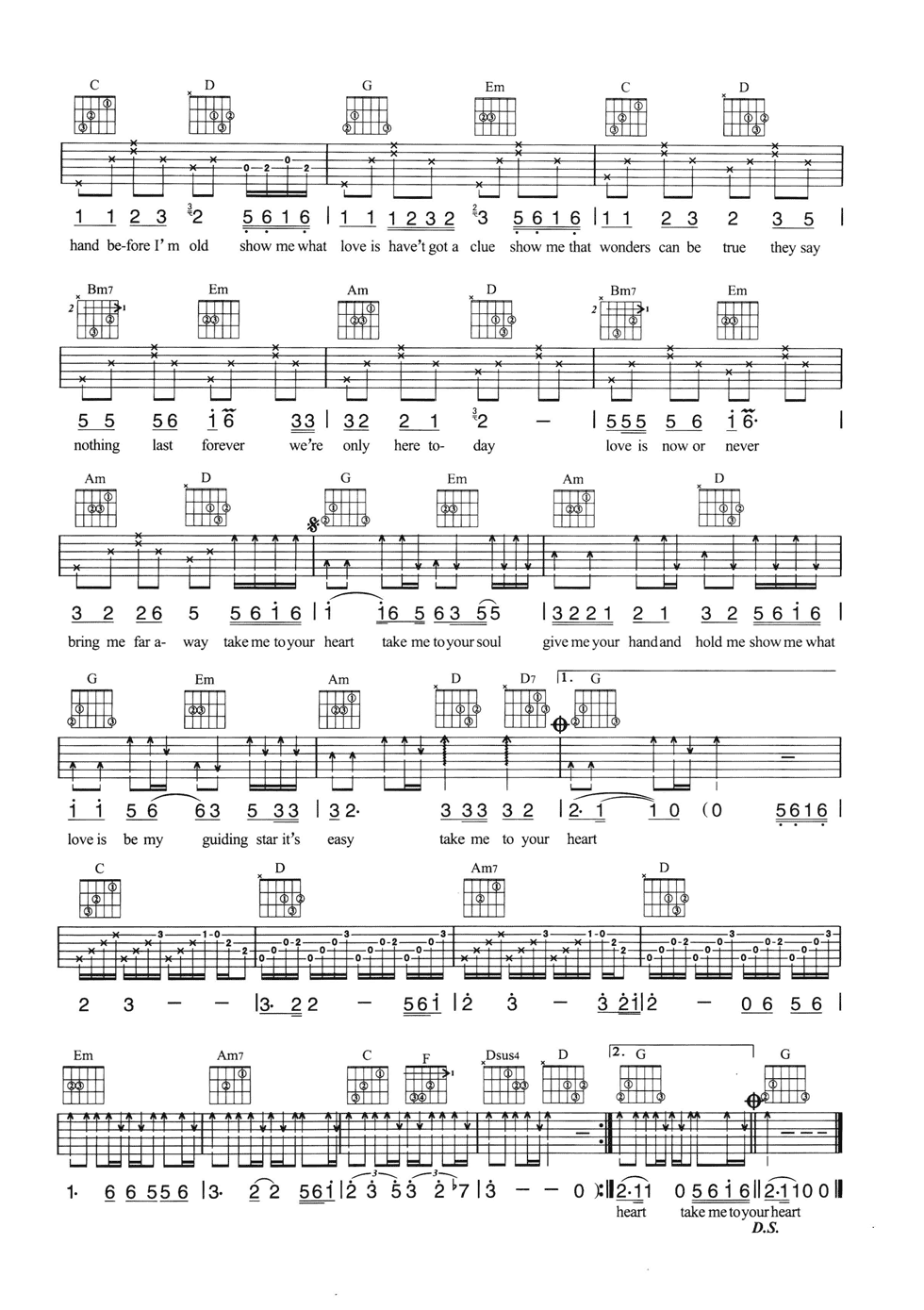 Take Me To Your Heart吉他谱-2