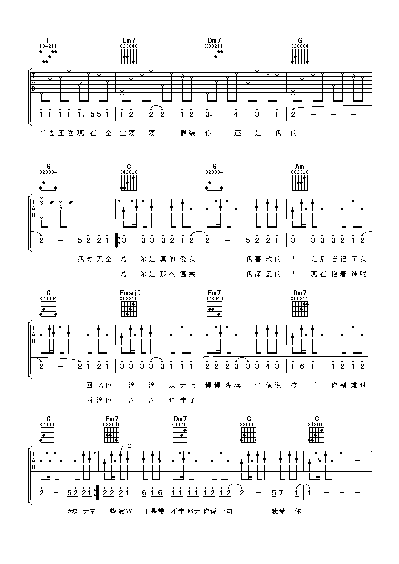 我对天空说吉他谱-3