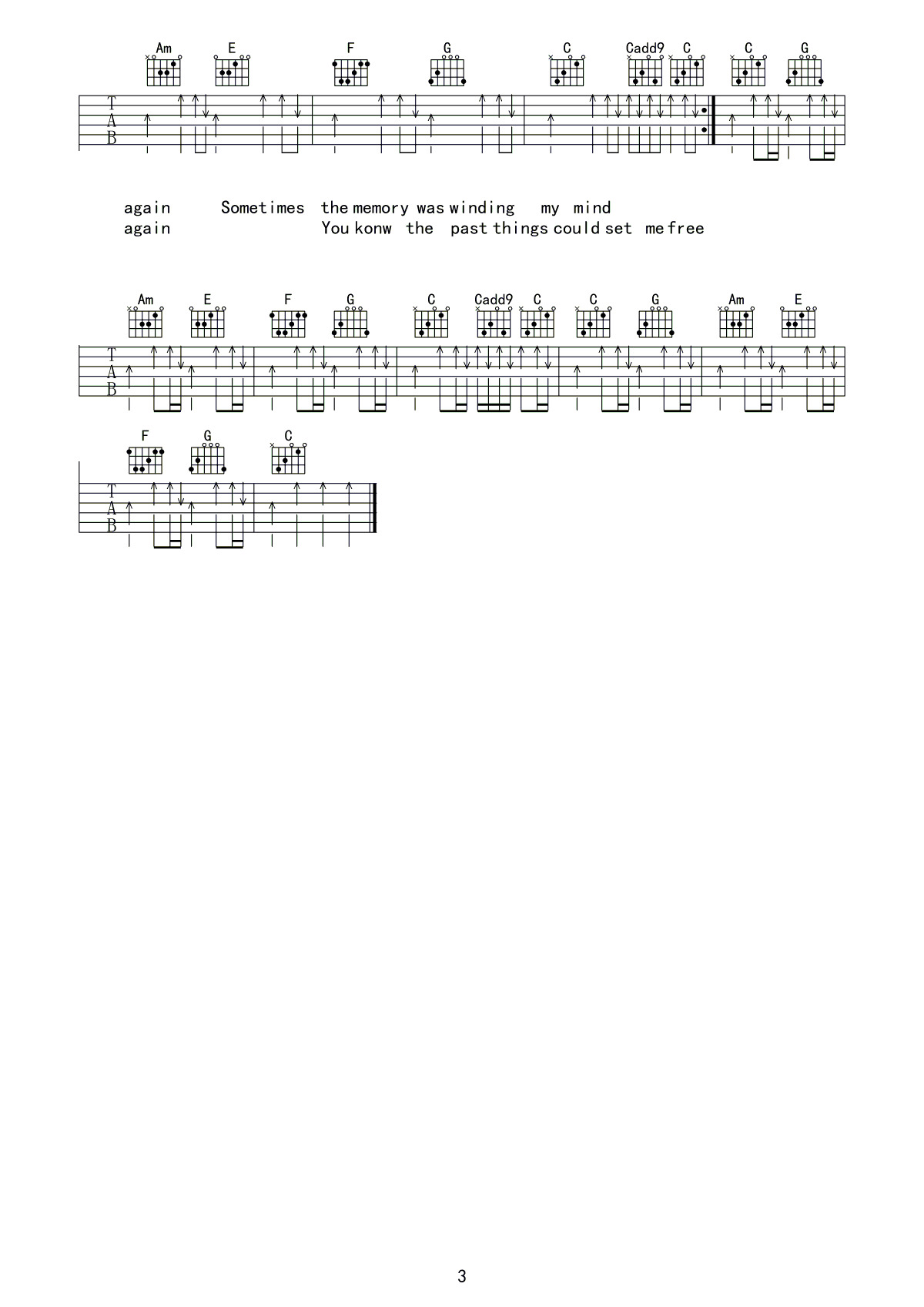 Say it again吉他谱-3