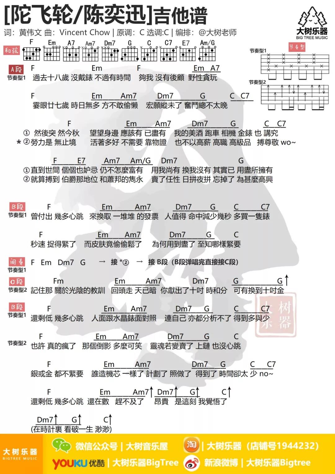 陀飞轮吉他谱-1