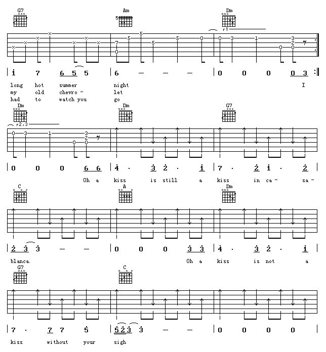 卡萨布兰卡吉他谱-3