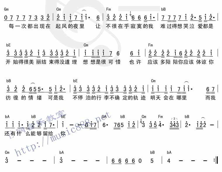 留什么给你吉他谱-2