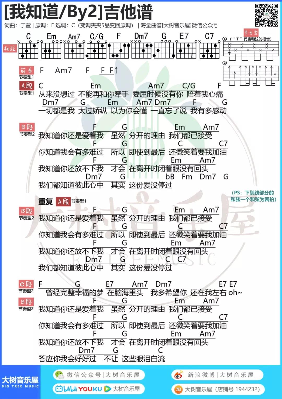 我知道吉他谱-1