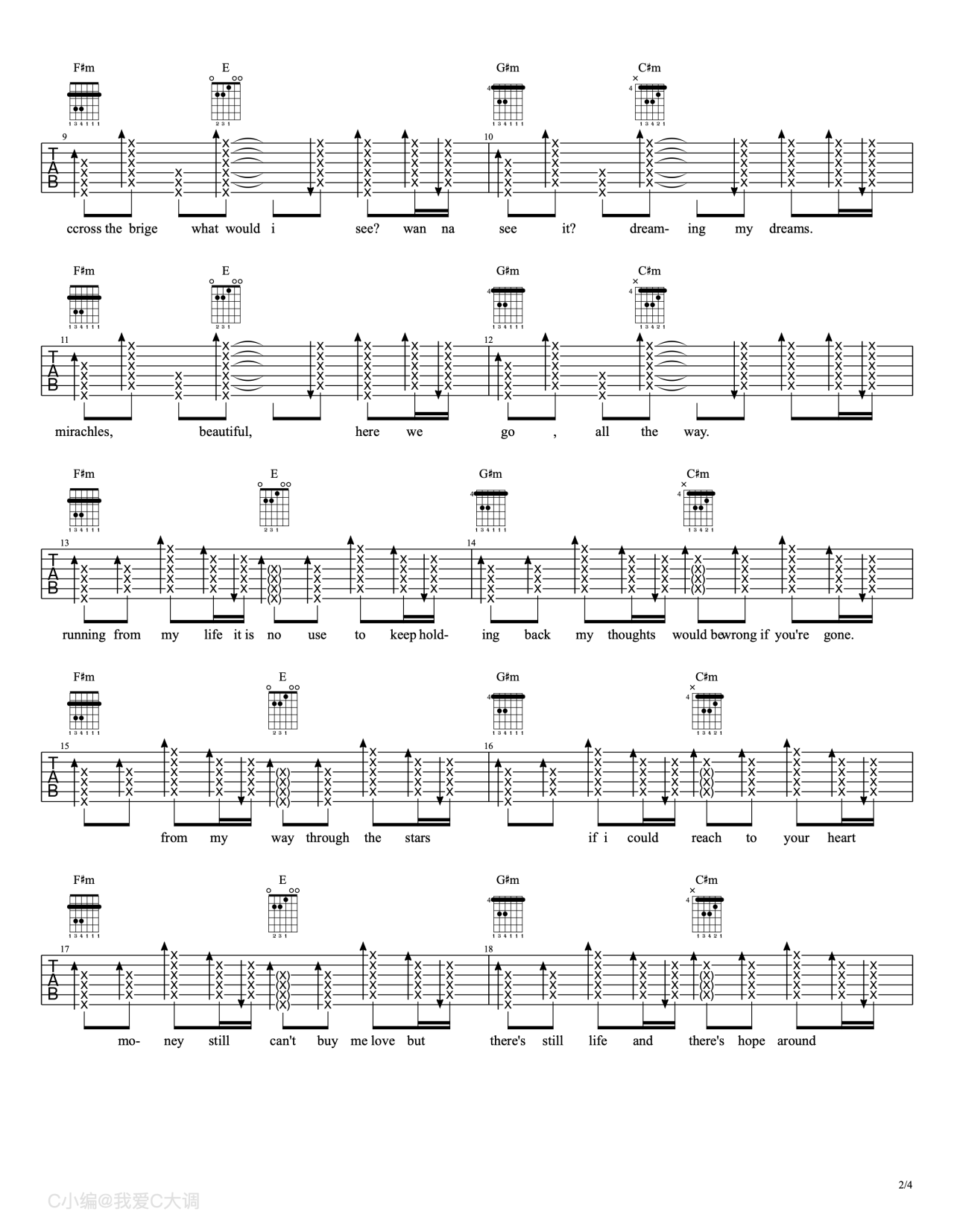 Kiss Me吉他谱-2