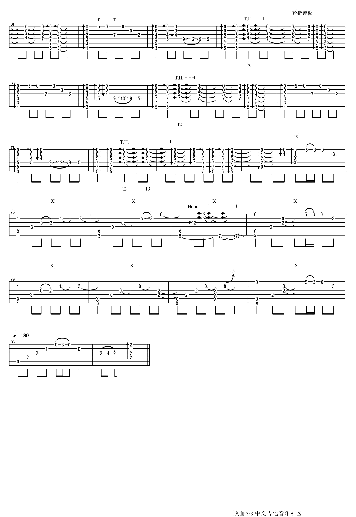 Sunflower吉他谱-3