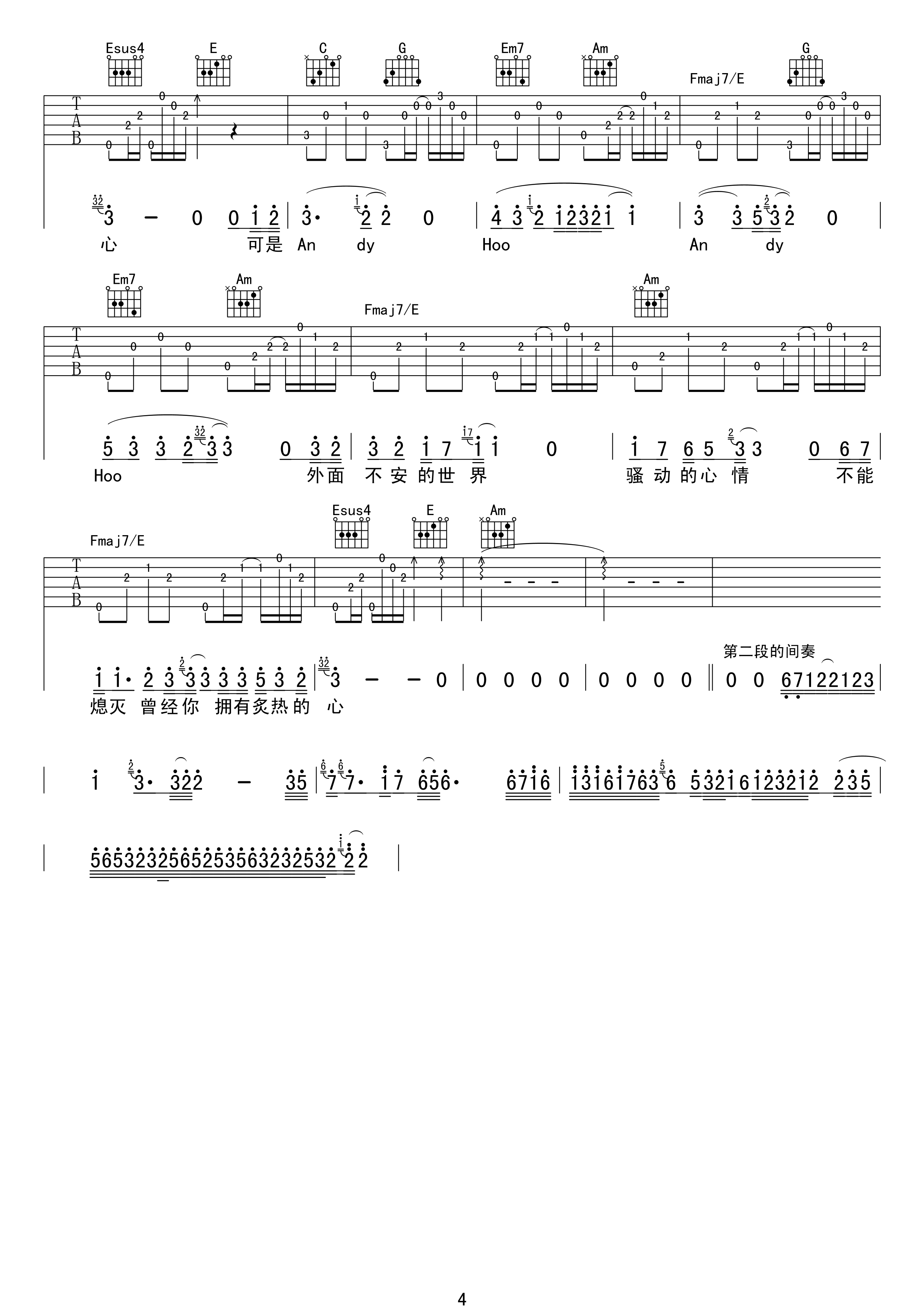 andy吉他谱-4