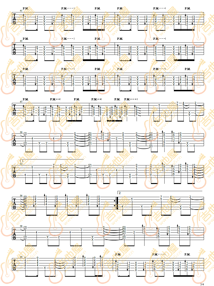 晨曦吉他谱-3