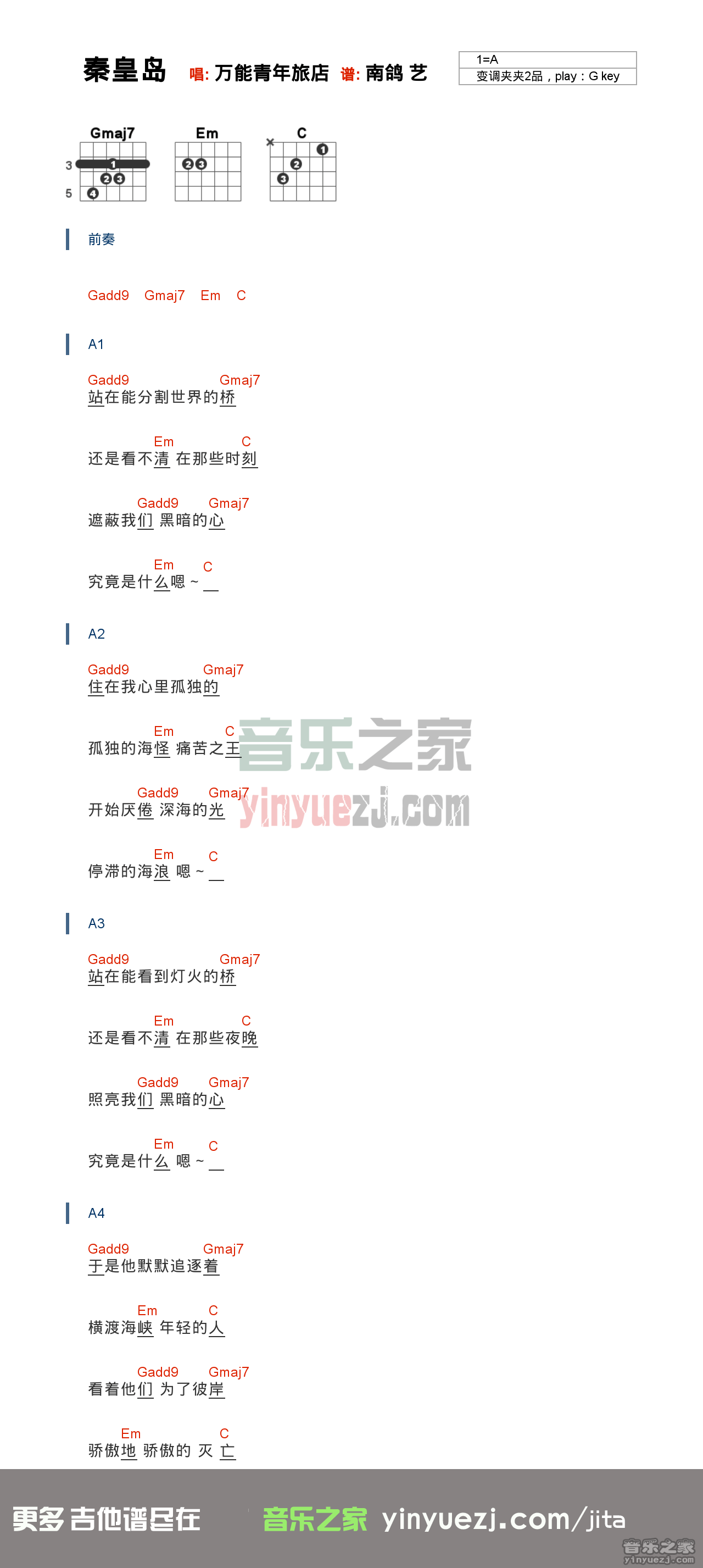 秦皇岛吉他谱-1