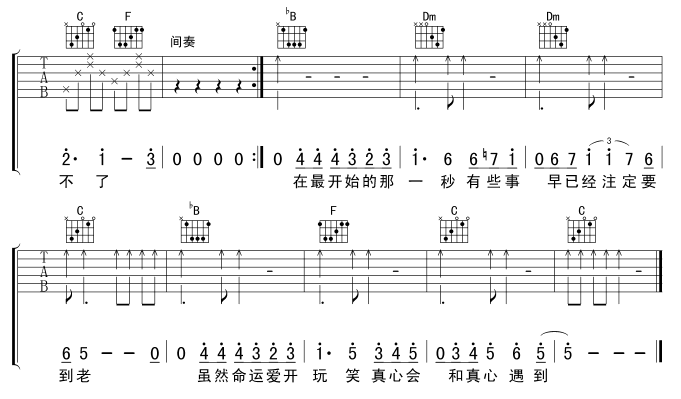 遗失的美好吉他谱-3