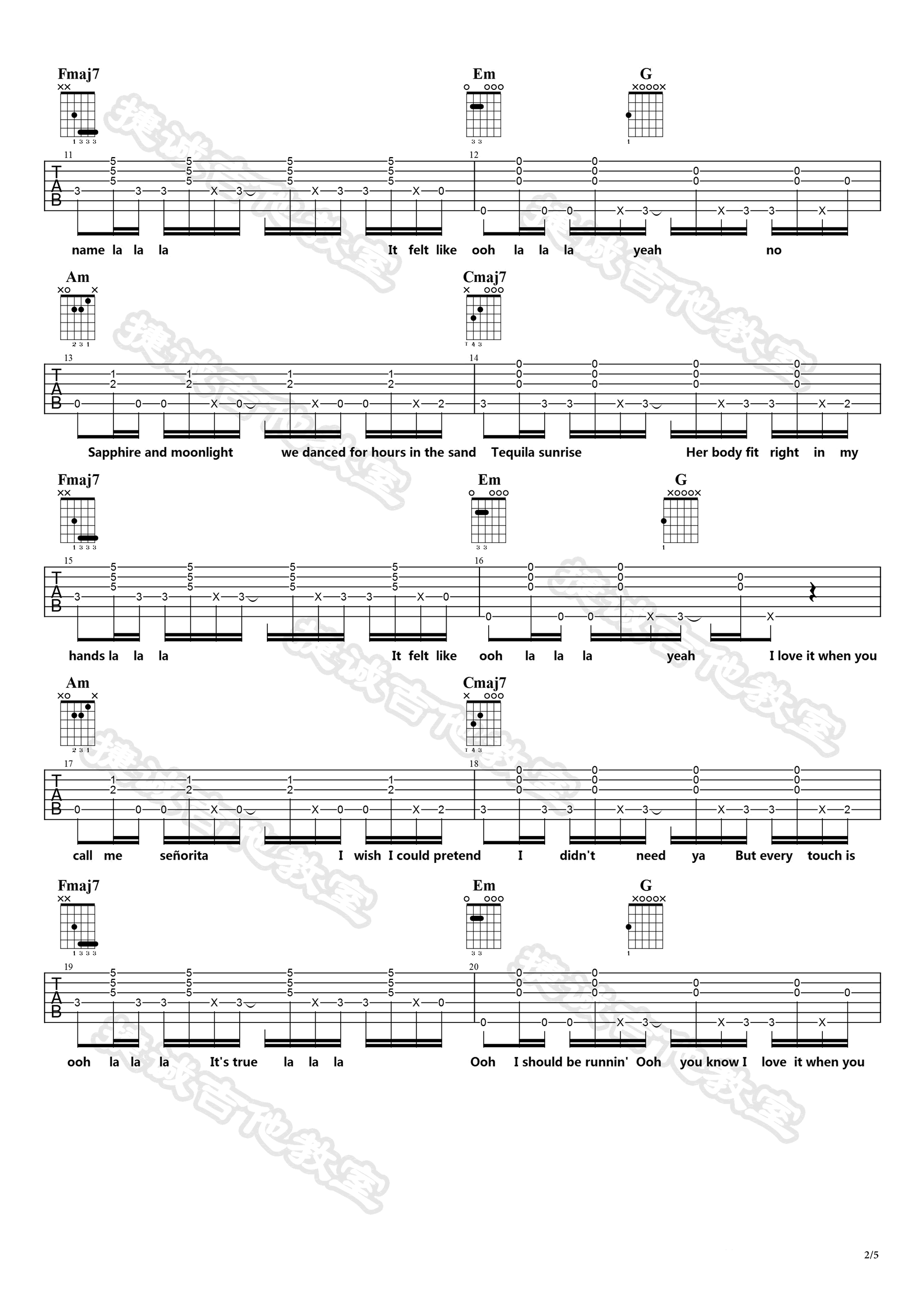 Senorita吉他谱-2