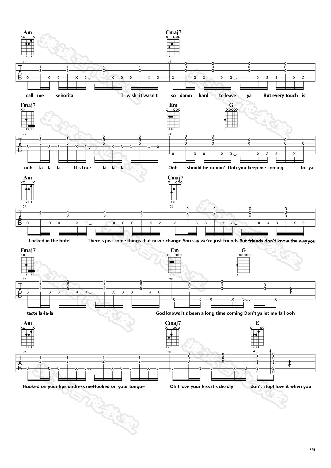 Senorita吉他谱-3