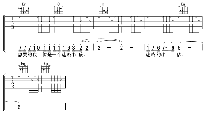 我的心太乱吉他谱-3