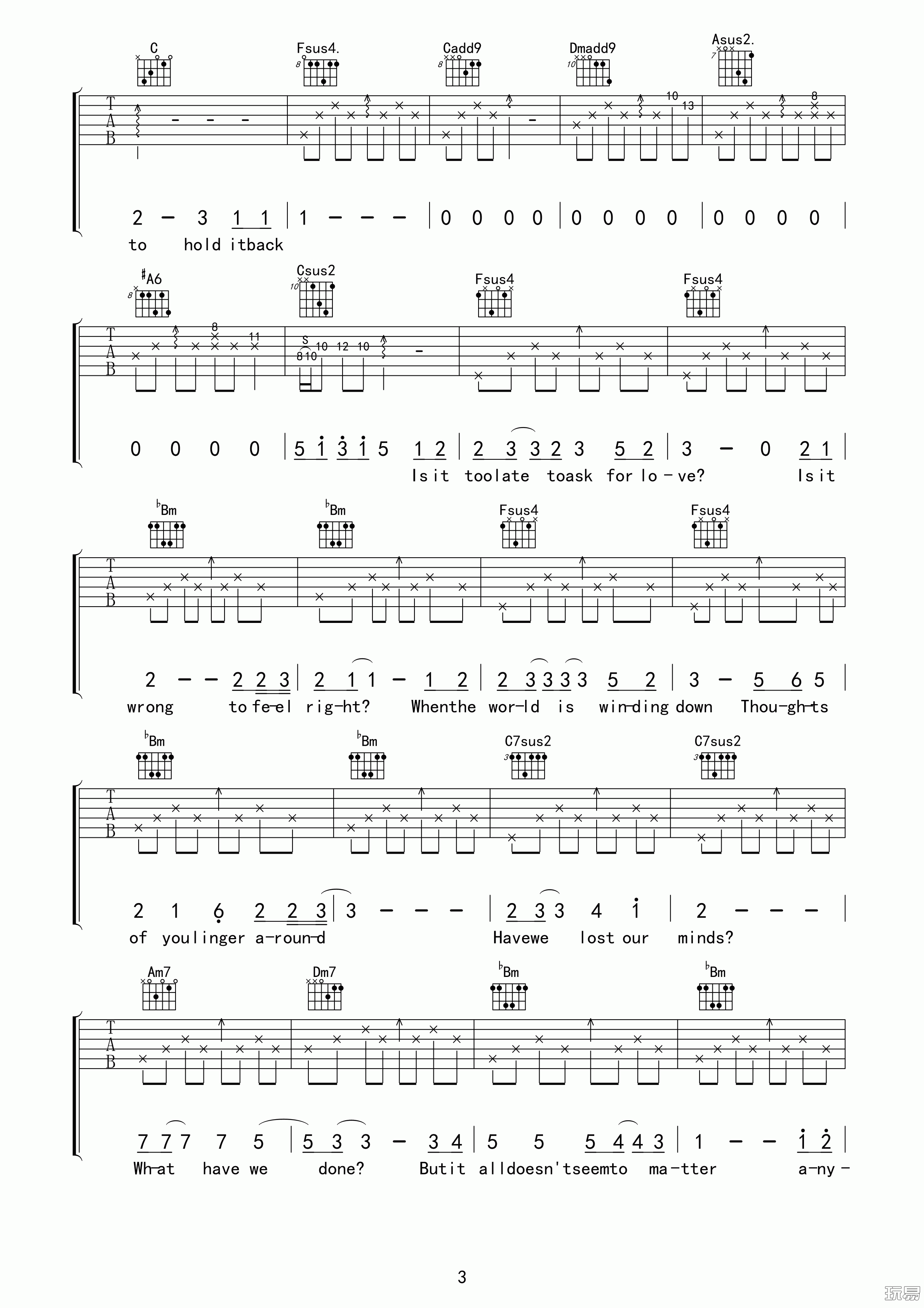 drenched吉他谱-3