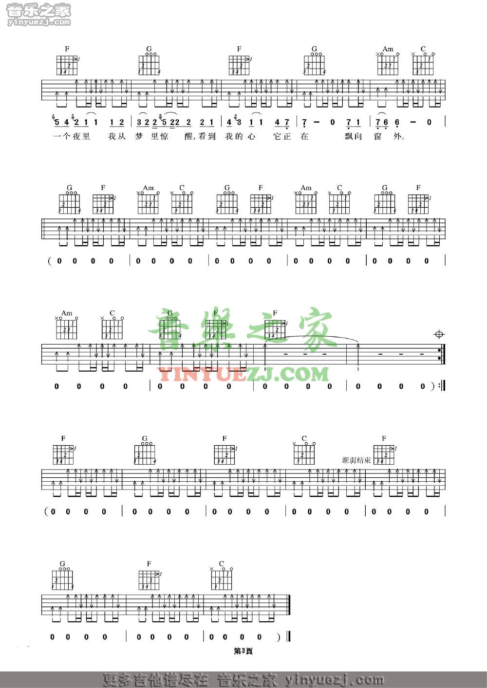 在别处吉他谱-3