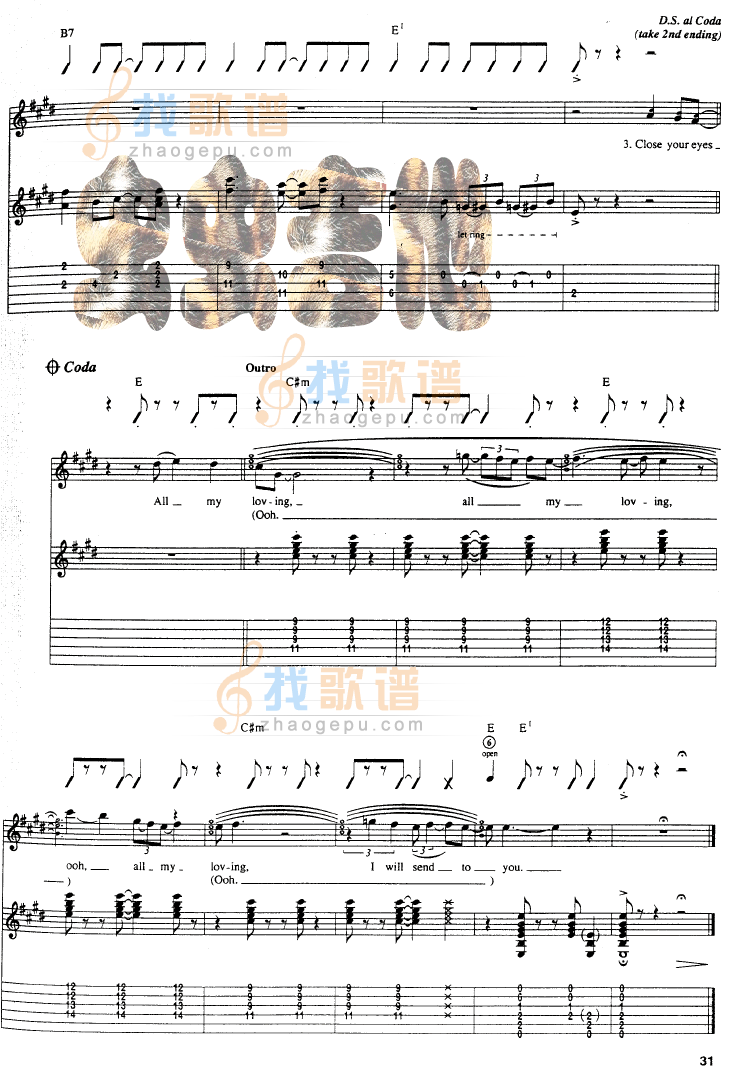 All My Loving吉他谱-4