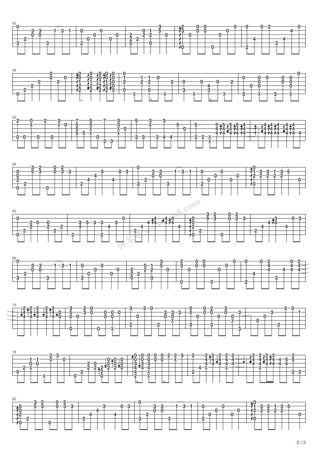 West Sky吉他谱-2