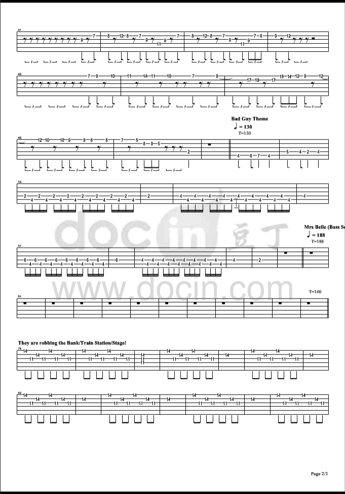 Law Of The West吉他谱-2