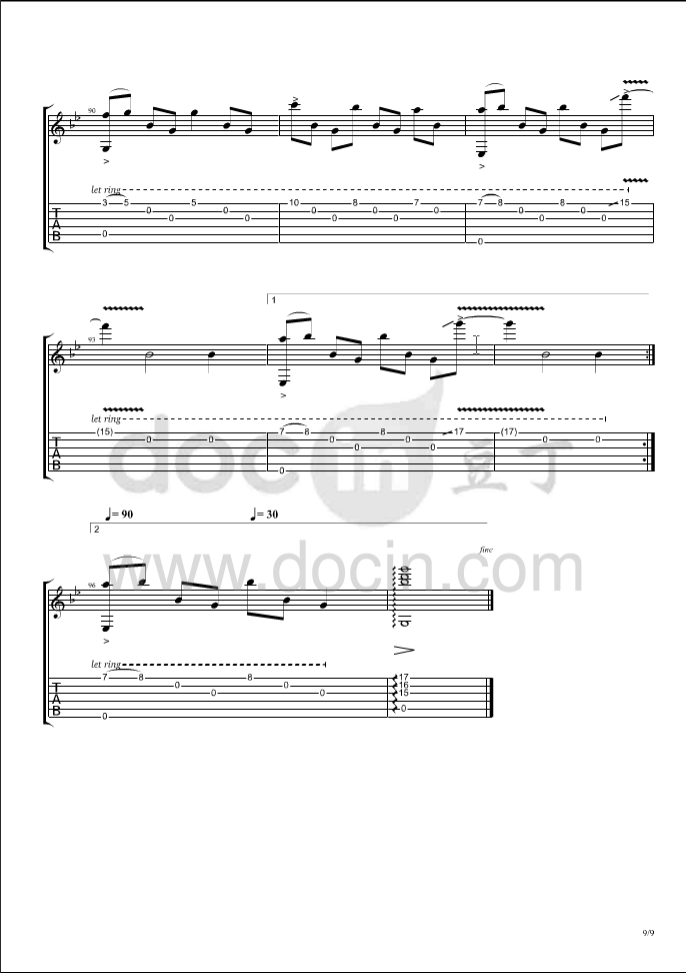 memories吉他谱-9