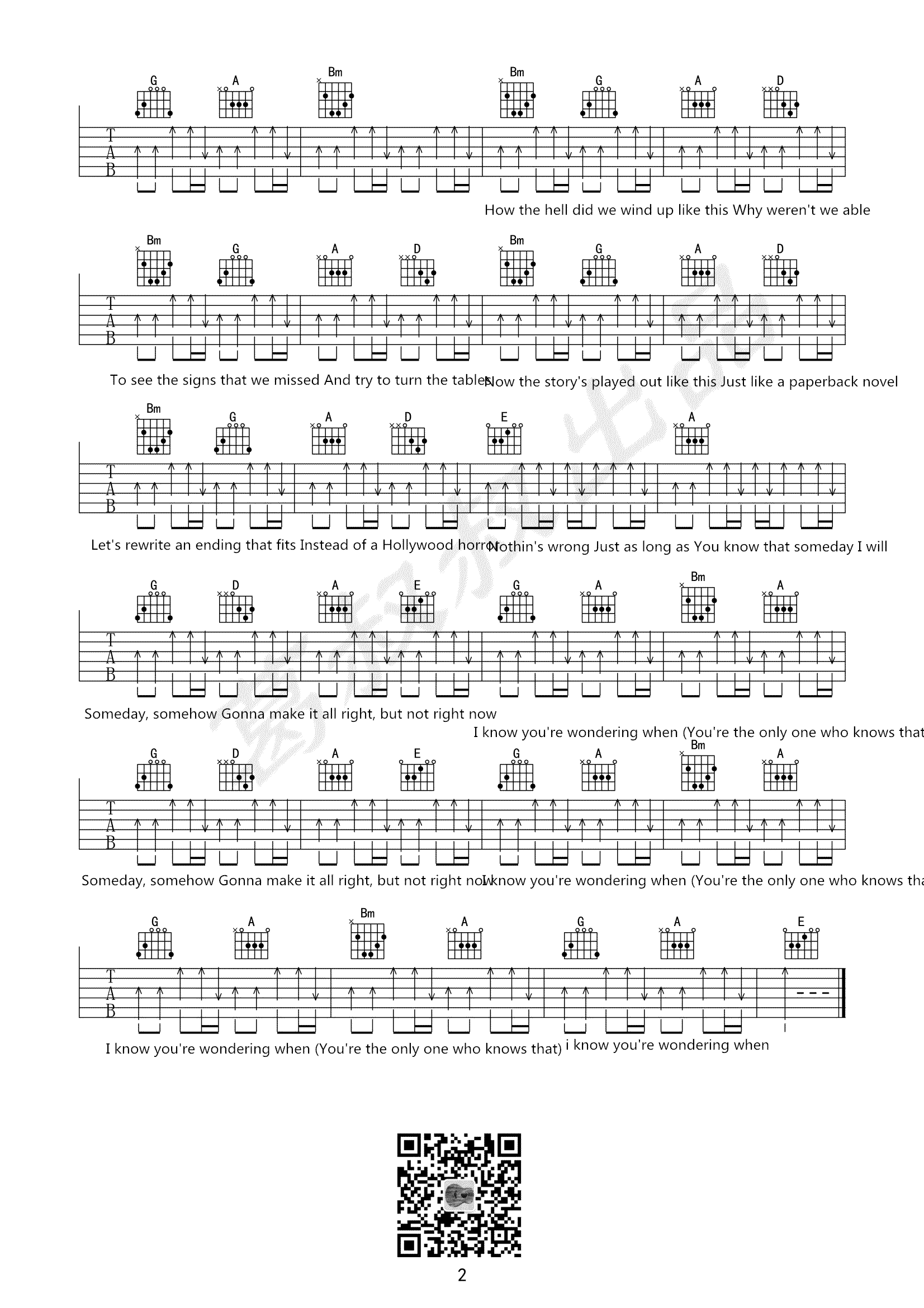 Someday吉他谱-2