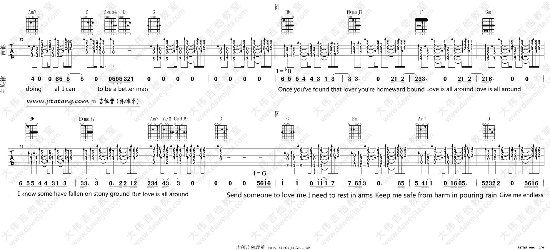 better man吉他谱-3