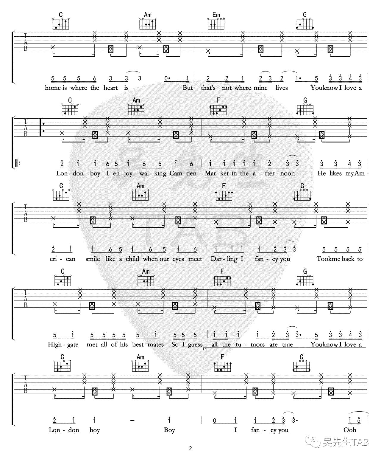 London Boy吉他谱-2