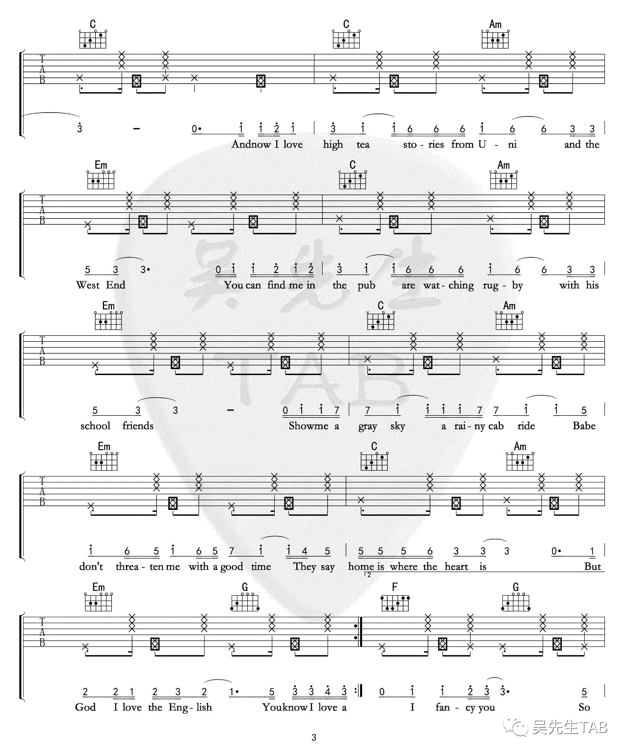 London Boy吉他谱-3