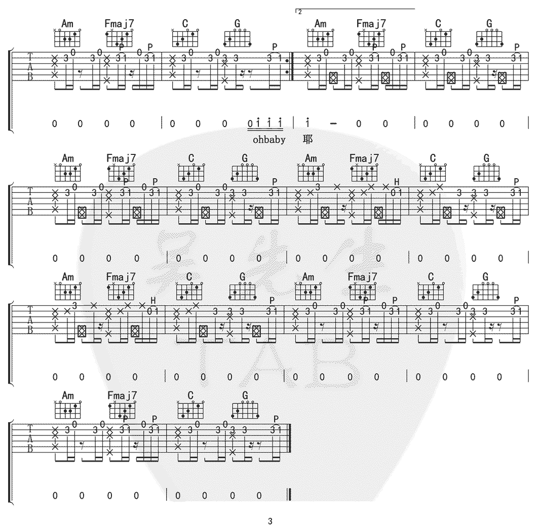 最甜情歌吉他谱-3