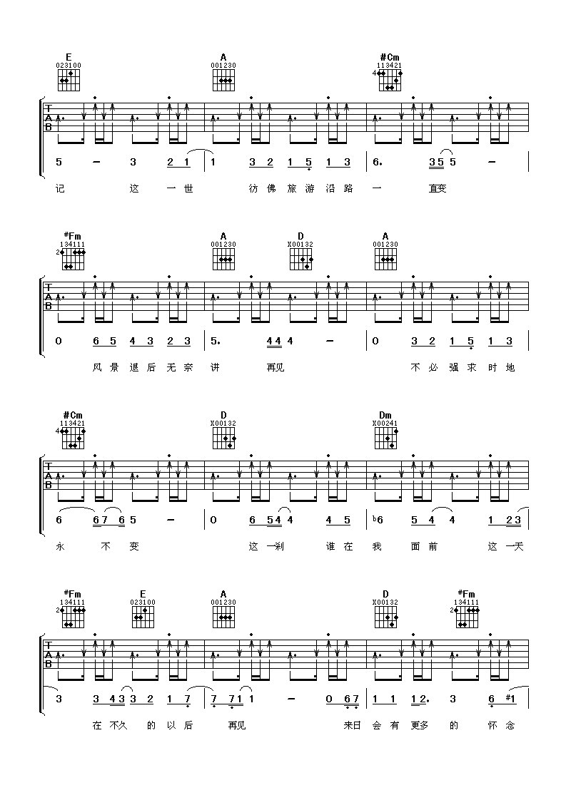 一刻永恒吉他谱-4