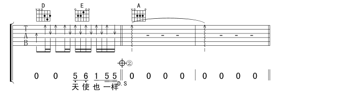 天使也一样吉他谱-4