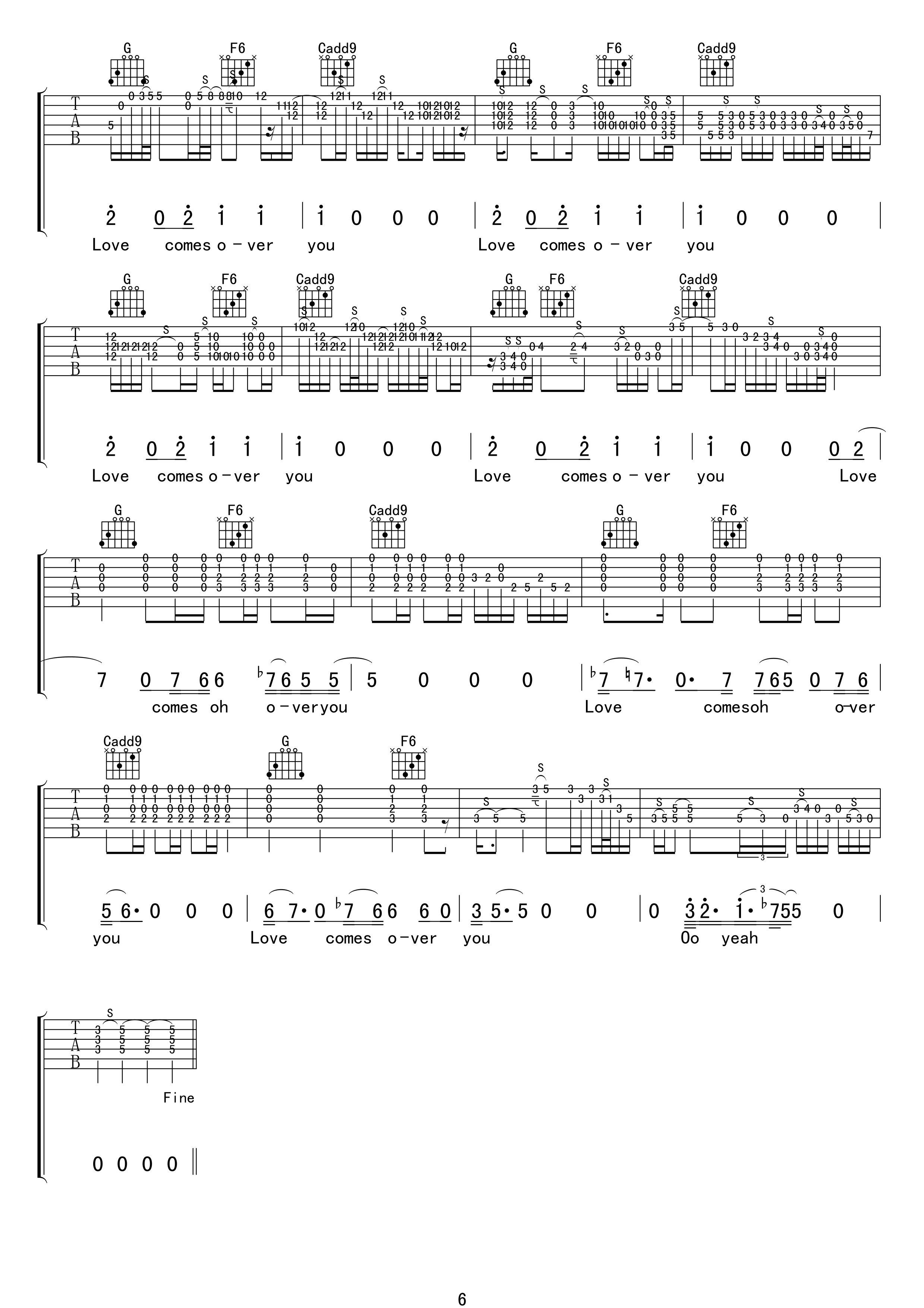 running on faith吉他谱-6