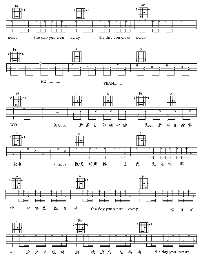第一次爱的人吉他谱-4