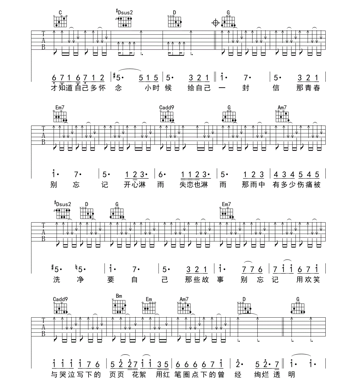 给自己吉他谱-2