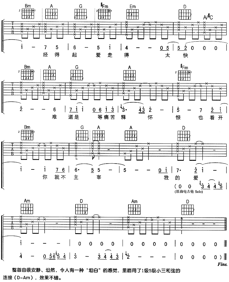 坦白吉他谱-4