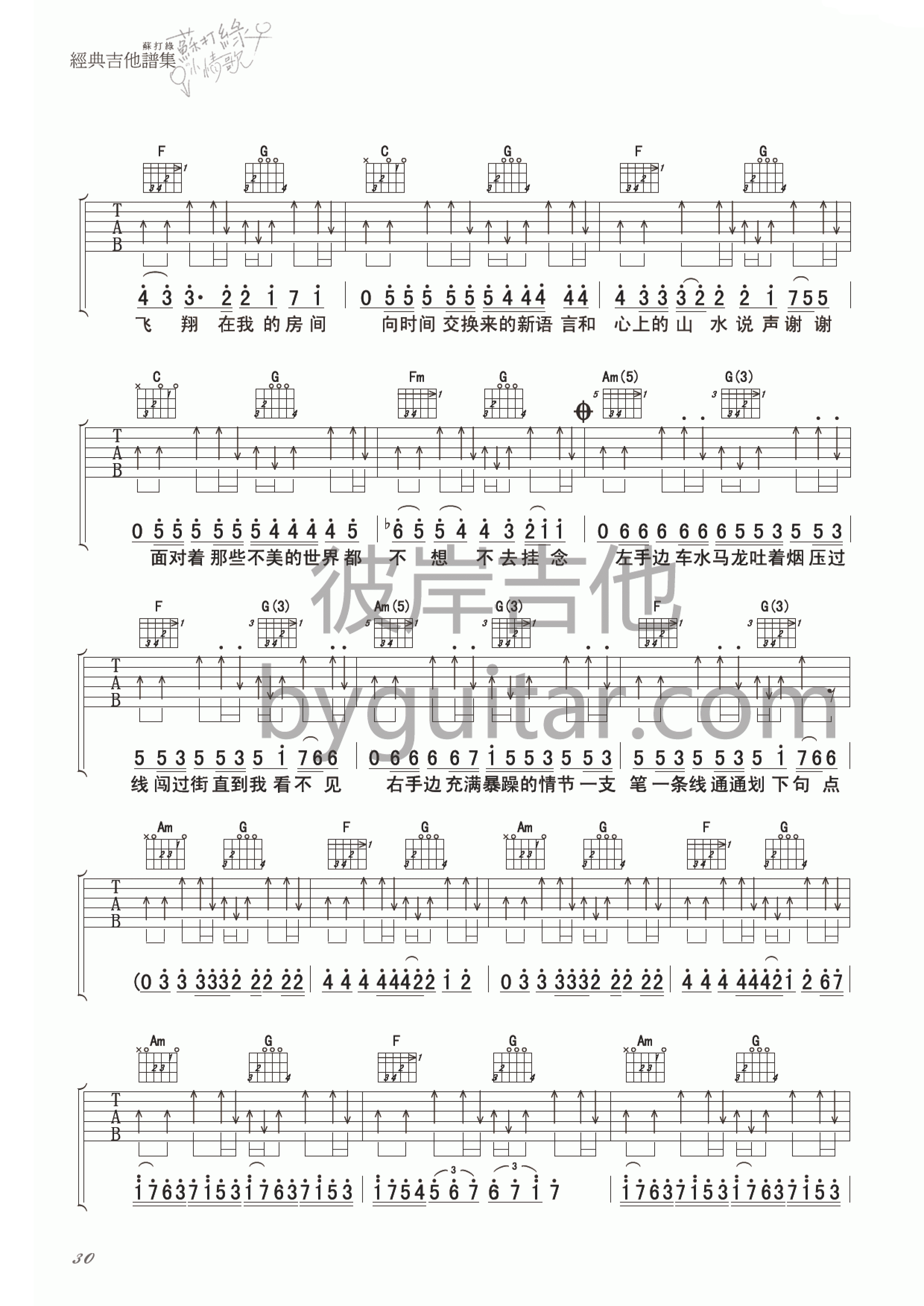 小宇宙吉他谱-3