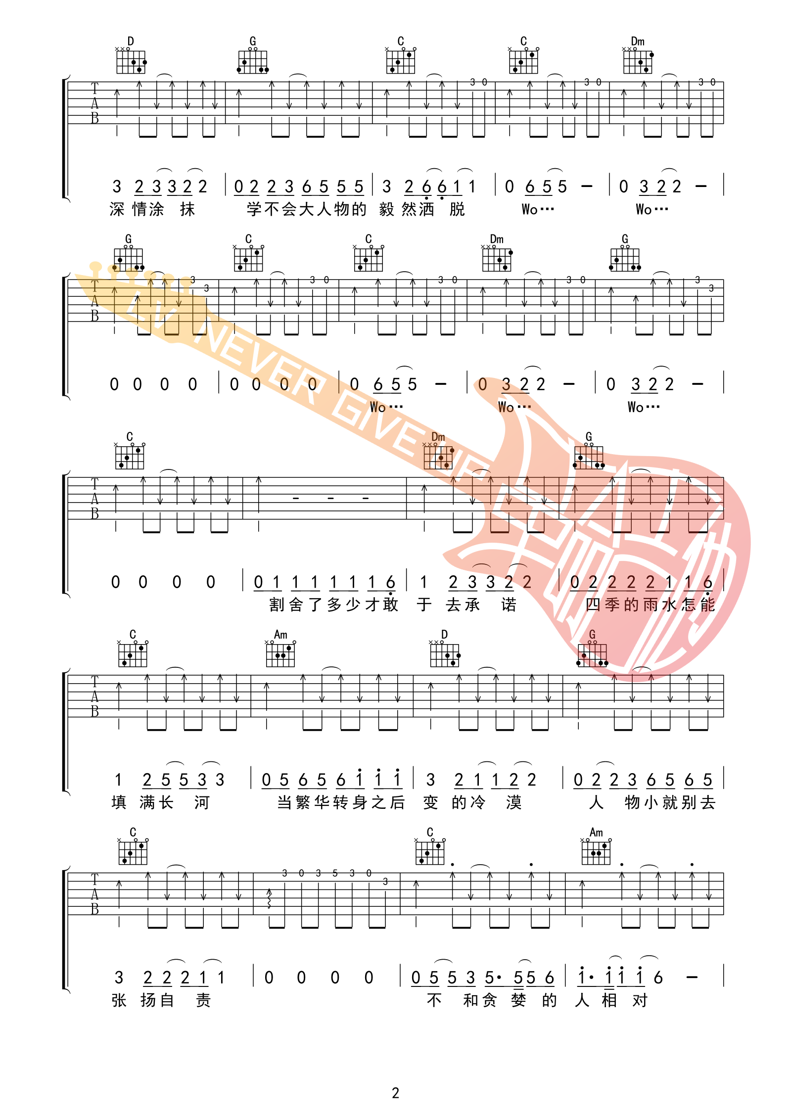 小人物吉他谱-2
