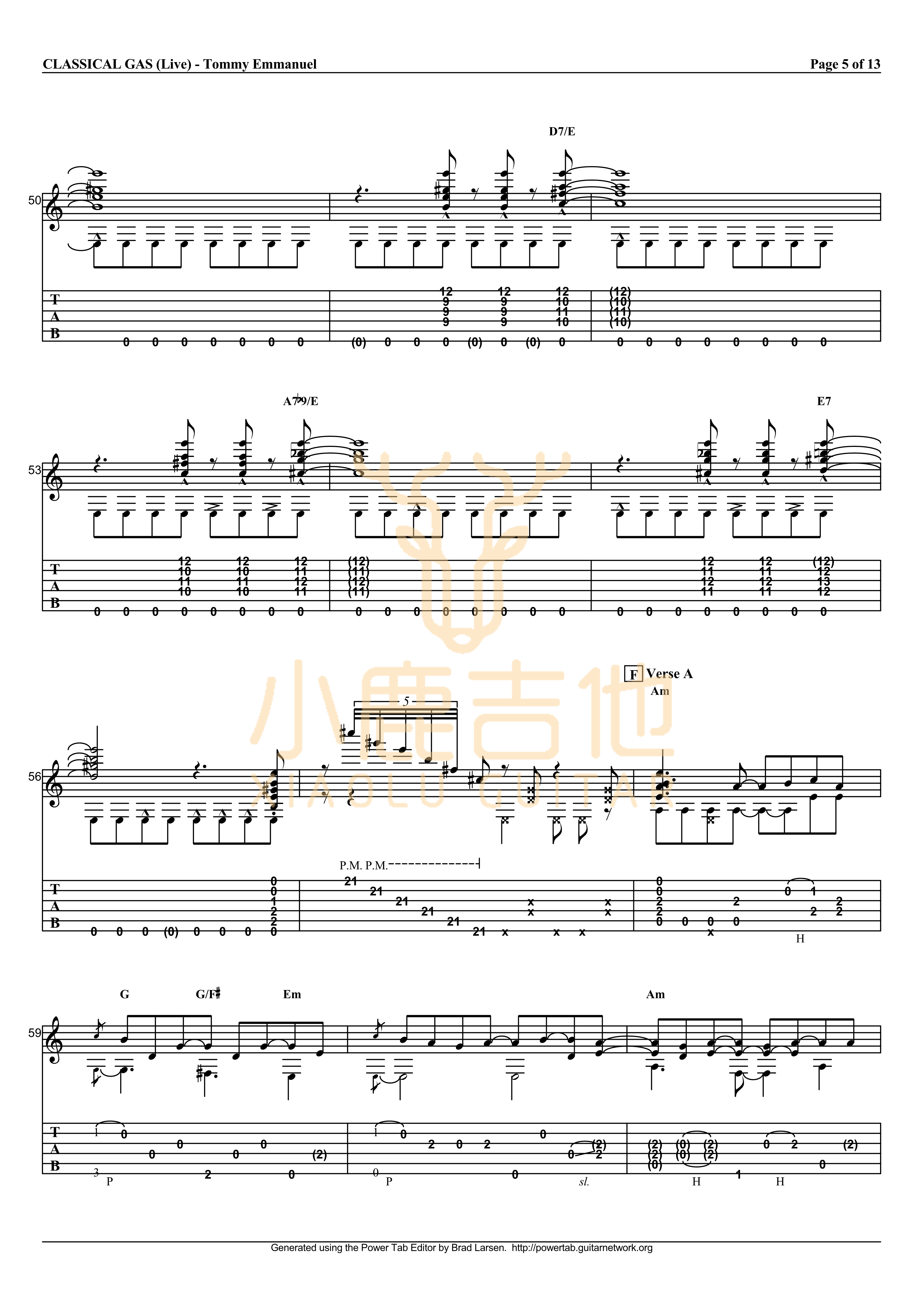 Classical Gas吉他谱-5