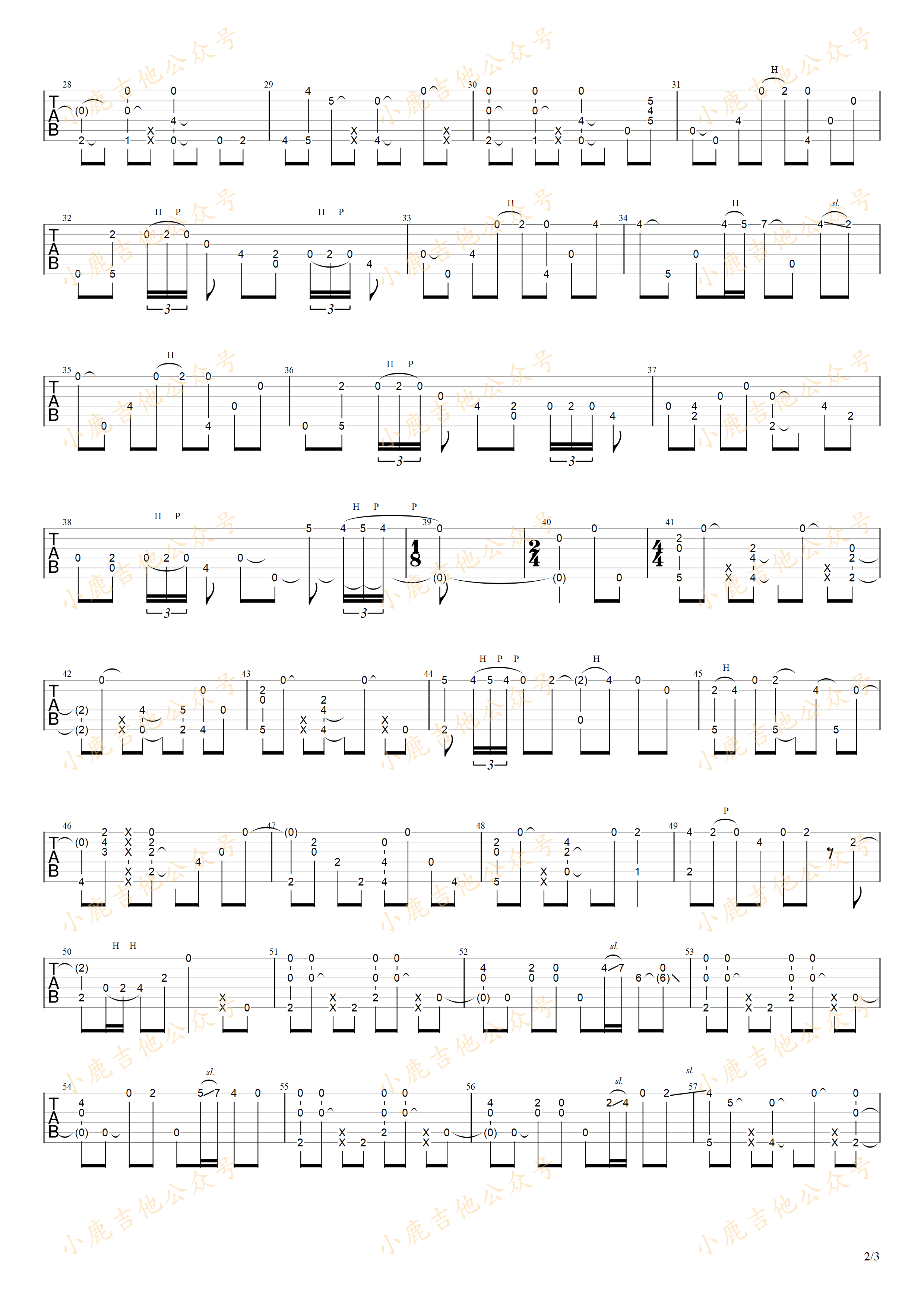 Growing up吉他谱-2