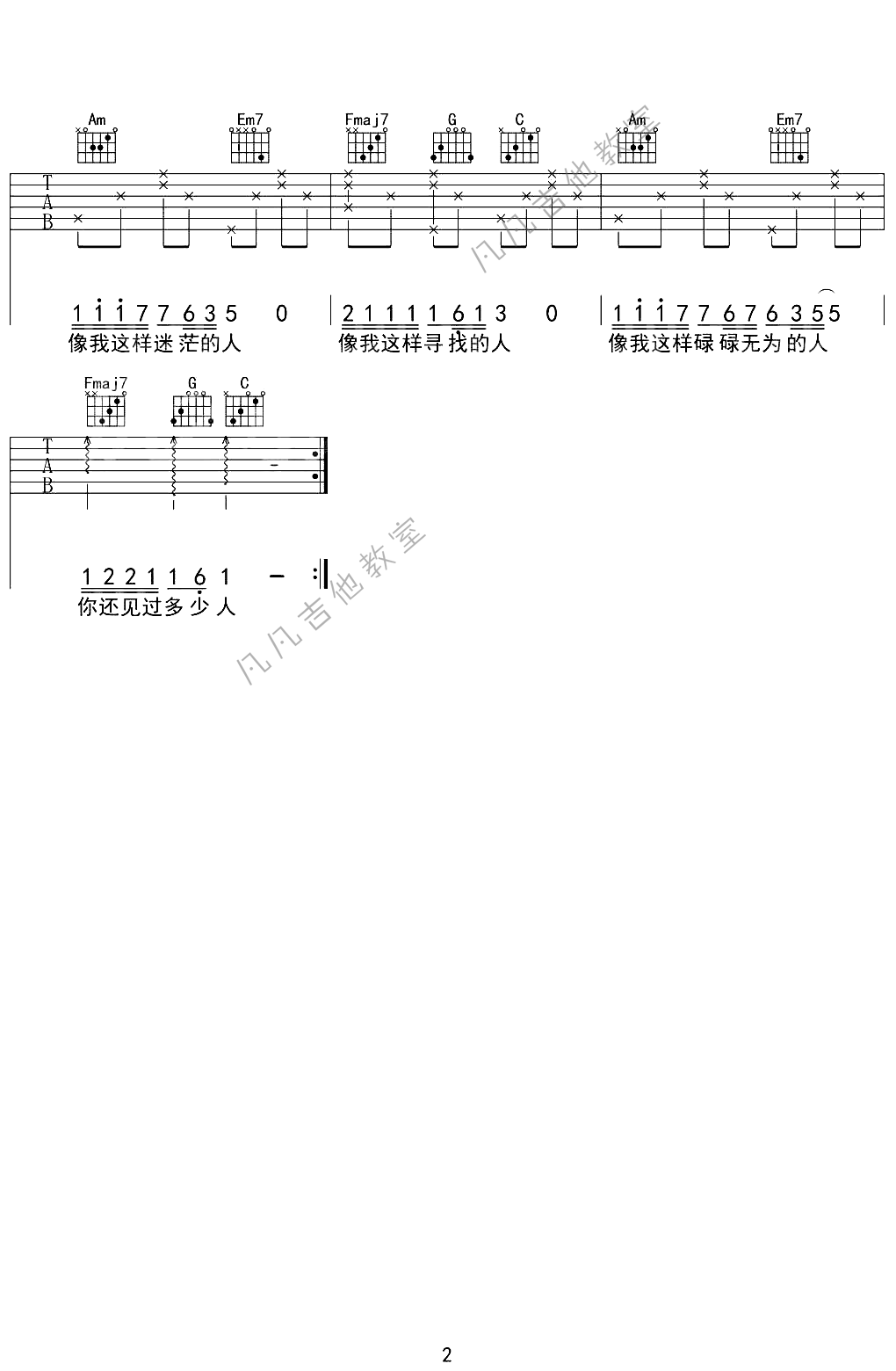 像我这样的人吉他谱-2